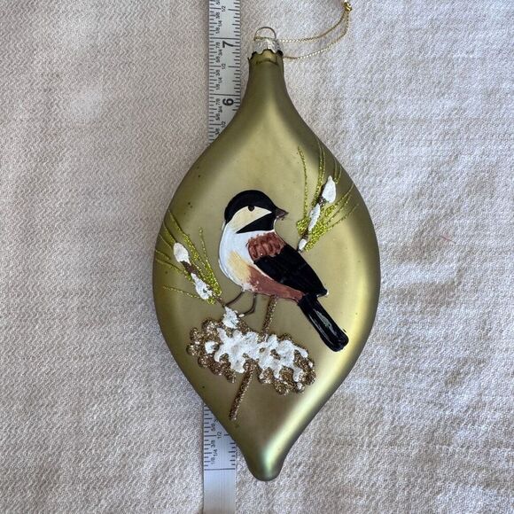 Vintage Hand Painted Chickadee Christmas Ornament - Picture 5 of 6
